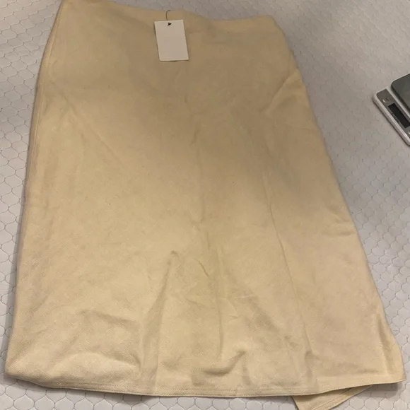 A.L.C. Lia Draped Midi Skirt Size 14 NWT Assymetric Cream Beige - Picture 7 of 7